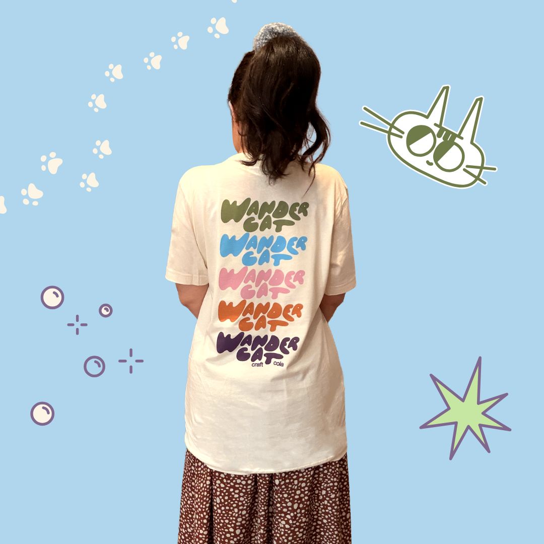 Wander Cat Cola Shirt - Beige